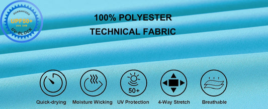 Long-sleeved T-shirt with UPF 50+ breathable protection.