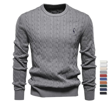 Men's Sweater with Twisted Print