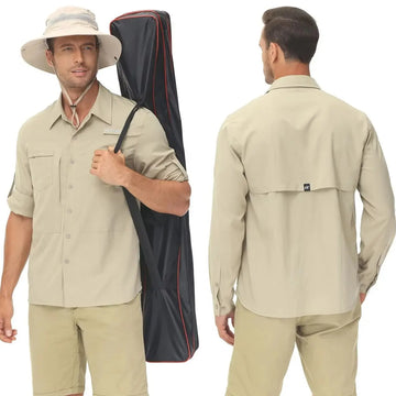 Long Sleeve Fishing Cargo Shirt UPF 50+