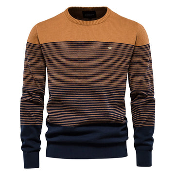 Men's Cotton Sweater with Round Neck