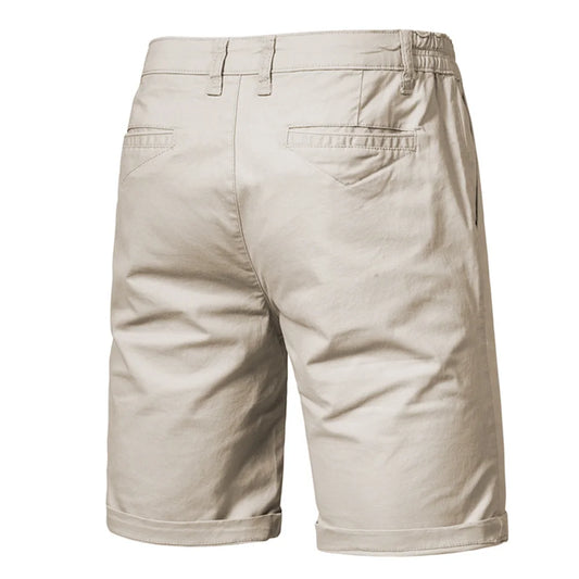 Chino Shorts with Elastic Waistband Business Casual