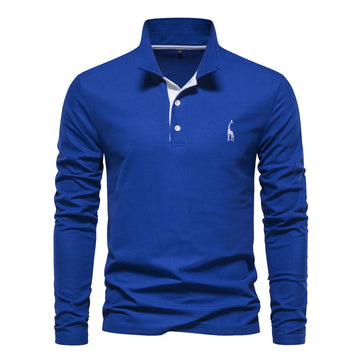 Long Sleeve Monochrome Polo Shirt