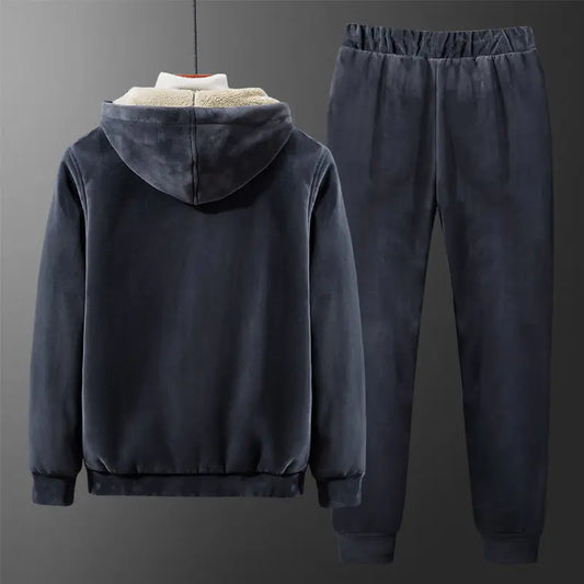 2-Piece Set (Sweatshirt and Jogger/Straight-Leg Pants) Casual Velvet