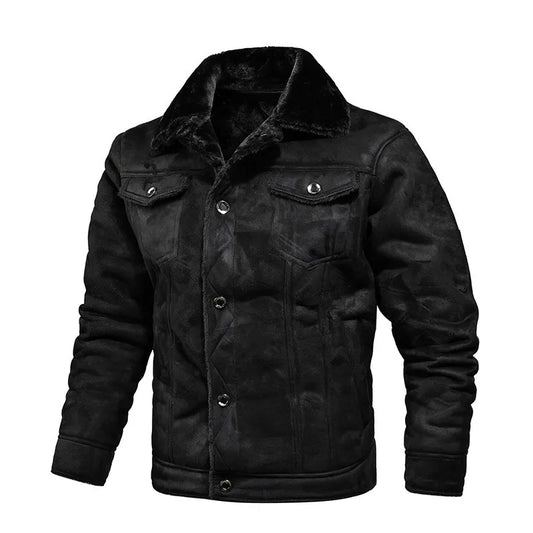 Leather Jacket with Velvet